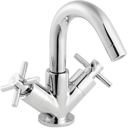 Larger image of Hudson Reed Kristal Mono Basin Mixer With Free Push Button Basin Waste.