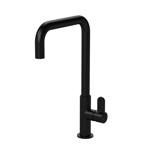Nuie Black Kosi Mono Kitchen Tap With Lever Handles (Matt ).