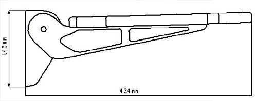 Technical image of Component Folding Shower Seat (Aluminium Hinges).