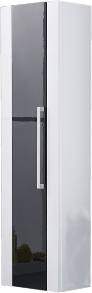 Larger image of Hudson Reed Lumina Bathroom Storage Cabinet (Black & White). 320x1200.