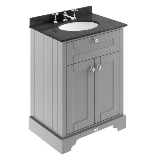 Old London Black/Grey Furniture Vanity Unit, Basin & Marble 600Mm (, 3Th). Size 3