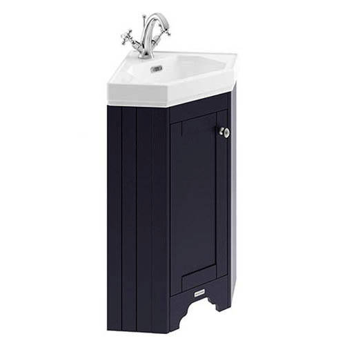 Larger image of Old London Furniture Corner Vanity Unit With Basins (Twilight Blue, 1TH).