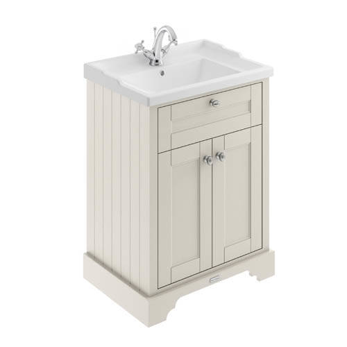 Old London Furniture Vanity Unit With Basins 600Mm (Timeless Sand, 1Th).