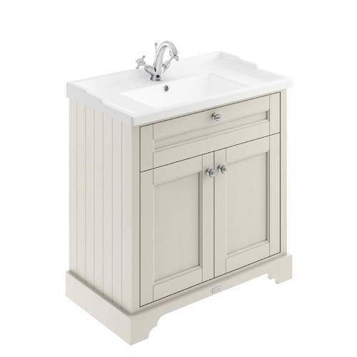 Old London Furniture Vanity Unit With Basins 800Mm (Sand, 1Th).