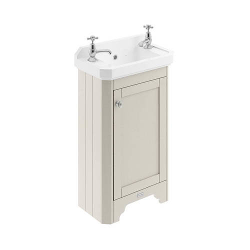 Larger image of Old London Furniture Cloakroom Vanity Unit With Basins 515mm (Sand, 2TH).