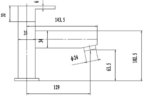 Technical image of Hudson Reed Logo Basin Mixer & Bath Shower Mixer Tap Set (Free Shower Kit).