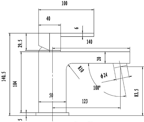 Technical image of Hudson Reed Logo Basin Mixer & Bath Filler Tap Set (Chrome).