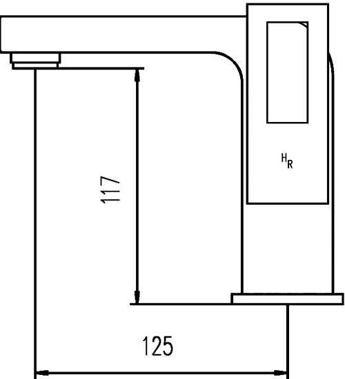 Technical image of Hudson Reed Logo Basin Mixer & Bath Filler Tap Set (Chrome).