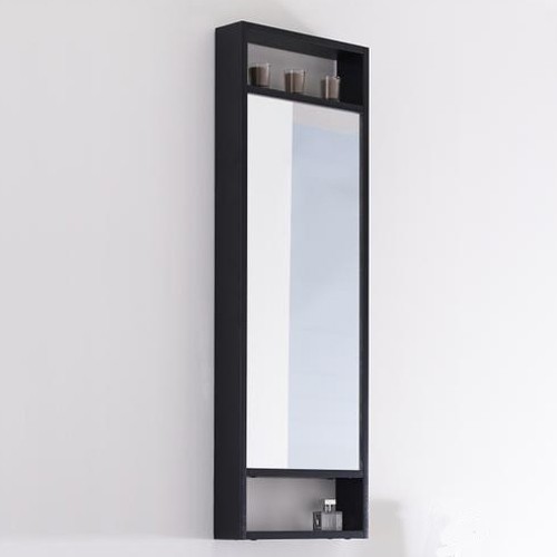 Larger image of Hudson Reed Levity Mirror, 1200x400mm (Black Wood).