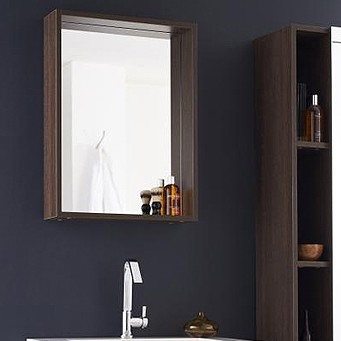 Example image of Hudson Reed Recess Mirror, 520x700mm (Dark Oak).