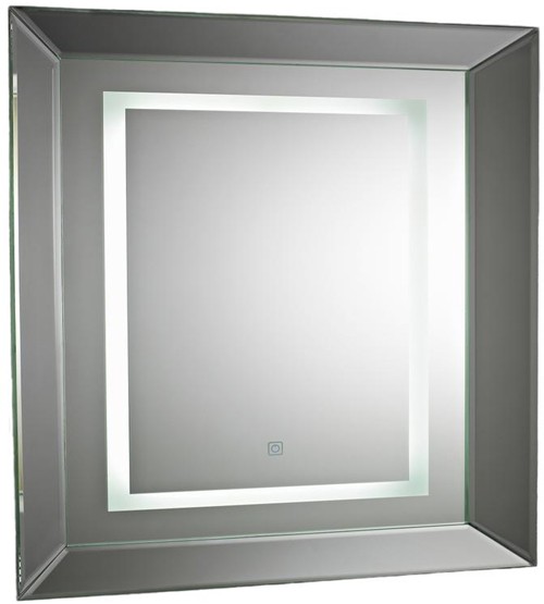 Larger image of Premier Mirrors Tempo Touch Sensor LED Bathroom Mirror (550x550).