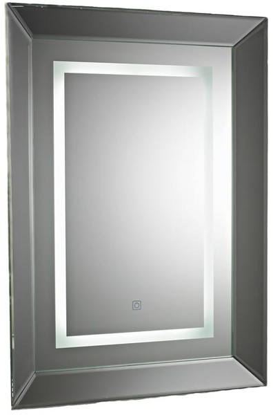 Larger image of Premier Mirrors Tangent Touch Sensor LED Bathroom Mirror (500x700).