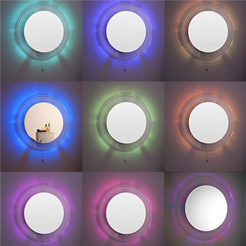 Example image of Premier Mirrors Orpheus LED Bathroom Mirror (600mm diameter).