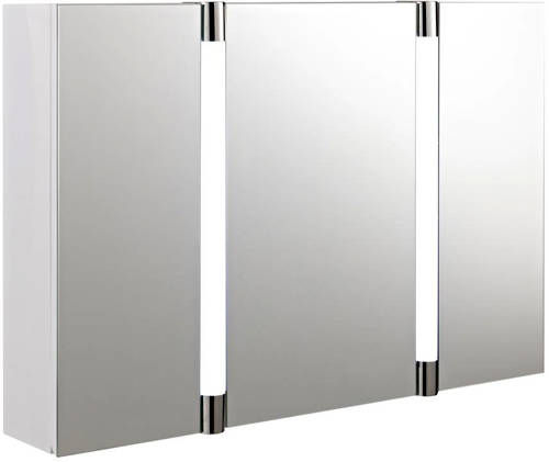 Larger image of Hudson Reed Cabinets Lincoln Mirror Cabinet With Motion LEDs (800x500mm).