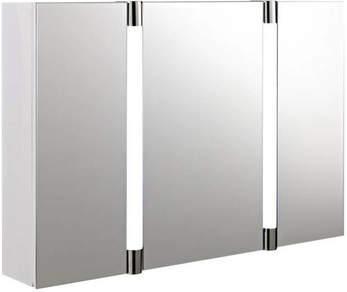 Larger image of Hudson Reed Cabinets Lincoln Mirror Cabinet With Motion LEDs (800x500mm).