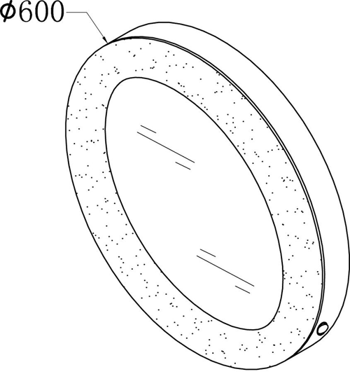 Technical image of Hudson Reed Mirrors Round LED Infinity Bathroom Mirror (600mm diameter).