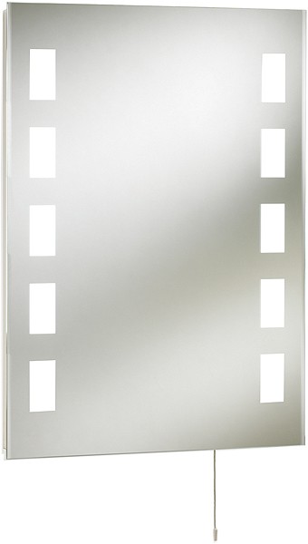 Larger image of Ultra Mirrors Argenta Backlit Bathroom Mirror. 500x700mm.