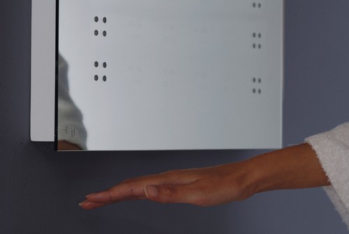 Example image of Hudson Reed Glendale LED Backlit Sensor Mirror. Size 500x700x50mm.