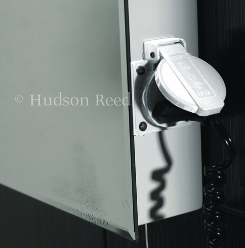 Example image of Hudson Reed Mirrors Lucid L.E.D. Mirror, Shaver Socket & De-Mist Pad.
