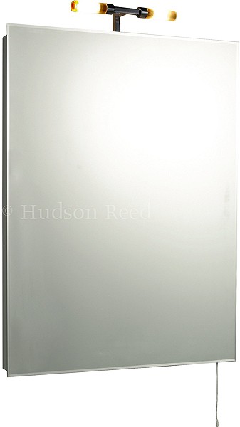 Larger image of Hudson Reed Mirrors Clarity Mirror With Lights & Shaver Socket 600x800mm.