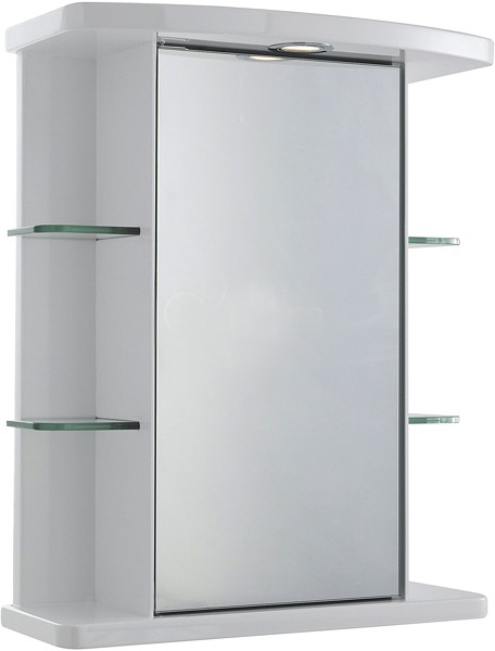 Larger image of Ultra Cabinets Congress Mirror Cabinet, Light & Shaver. 530x670x255mm.