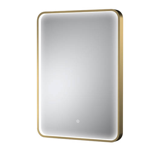Nuie Brushed Brass Framed Led Touch Sensor Mirror 700 X 500Mm - Image 5
