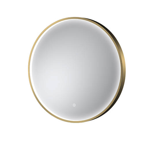 B&Q -  Mensa Round Led Touch Sensor Inset Framed Mirror With DemisterBrushed Brass600 X 600 mm - Image 6