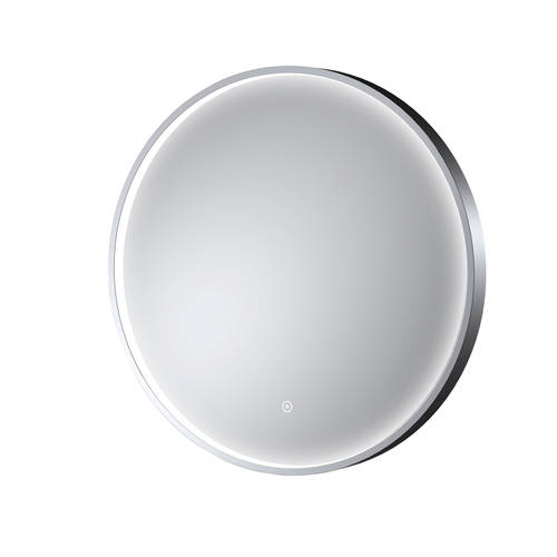 Nuie Chrome Mensa Inset Framed Round Illuminated Led Mirror With Demister And Touch Sensor | | Glass/Aluminium | 600Mm - Image 5