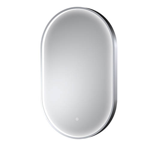 B&Q - Columba Oval Led Touch Sensor Inset Framed Mirror With DemisterChrome800 X 500 mm - Image 3