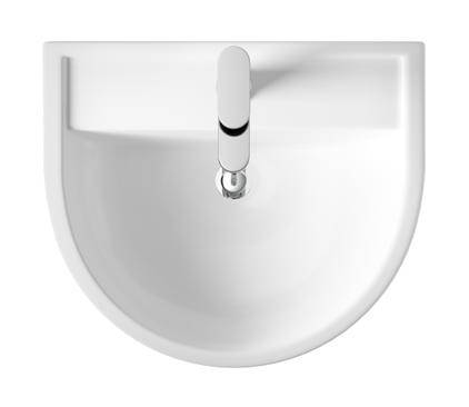 Example image of Hudson Reed Ceramics Luna Flush To Wall Toilet, Seat, 425mm Basin & Ped.