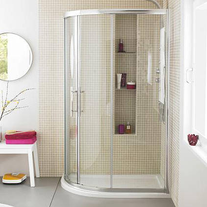 Hudson Reed Nuie Enclosures Apex Offset Quadrant Shower Enclosure (1200X800mm).