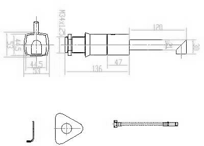 Technical image of Hudson Reed Jule Sequential manual wall mounted basin/sink mixer.