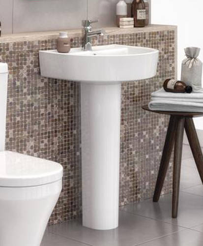 Example image of Premier Marlow Basin & Full Pedestal (1 Tap Hole, 420mm).