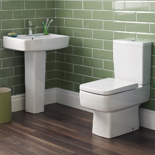 Larger image of Ultra Mercury Short Projection Toilet, 520mm Basin, Full Pedestal & Seat.