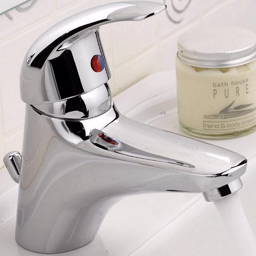 Example image of Ultra Liscia Single lever mono basin mixer tap with pop-up waste.