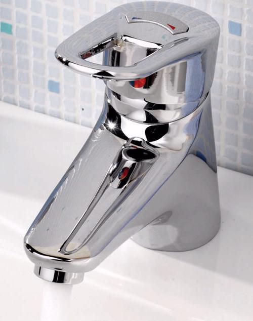 Example image of Ultra Tara Rosa Single lever mono basin mixer tap with pop-up waste.