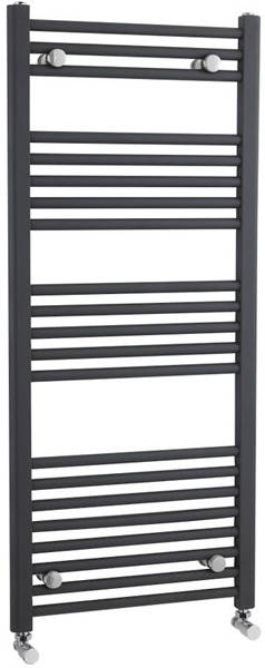 Nuie Anthracite Crown Radiators Straight Ladder Towel Radiator (Anthracite). 1150X500mm.