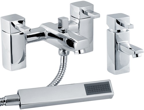 Larger image of Ultra Muse Basin & Bath Shower Mixer Tap Set (Free Shower Kit).