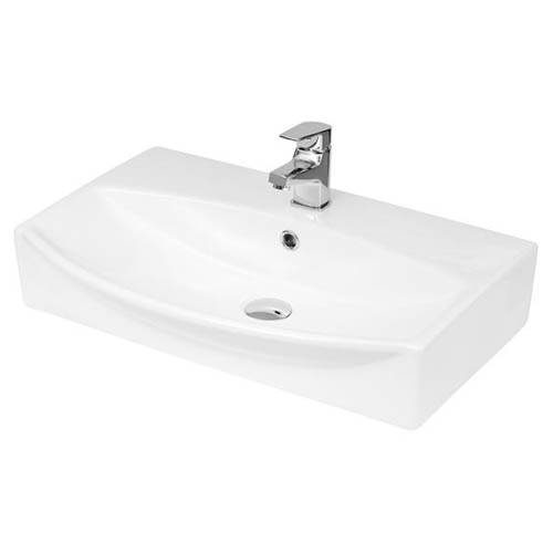 Hudson Reed White Vessels Wall Hung Basin With Overflow (600Mm).