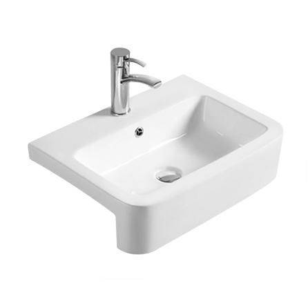 Hudson Reed White Vessels Semi Recessed Basin 570Mm (With Overflow).