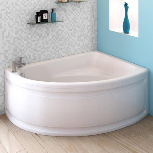Larger image of Nuie Luxury Baths Pilot Offset Corner Bath & Panel (RH, 1500x1000mm).