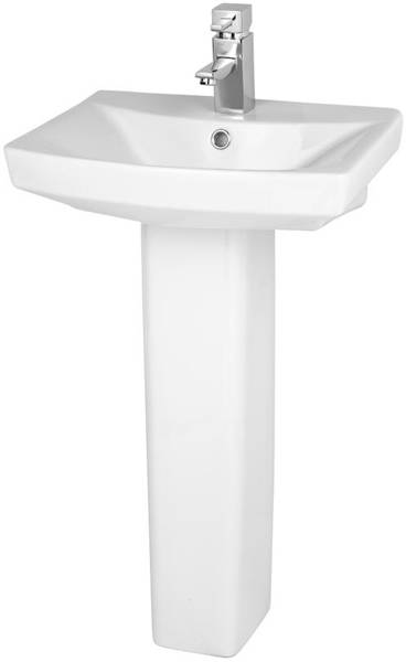 Larger image of Premier Ceramics Hamilton 500mm Basin & Full Pedestal.