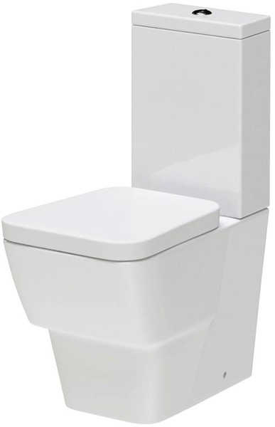 Larger image of Premier Ceramics Flush To Wall Toilet Pan With Cistern & Seat.