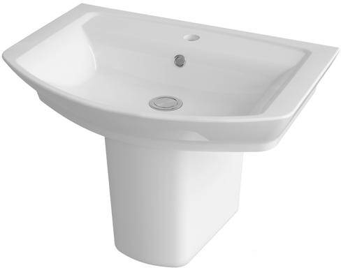 Larger image of Premier Ceramics Clara 650mm Basin & Semi Pedestal.