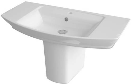 Larger image of Premier Ceramics Clara 850mm Basin & Semi Pedestal.