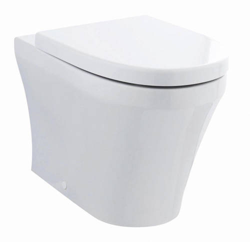 Larger image of Premier Marlow Back To Wall Toilet Pan & Soft Close Seat.