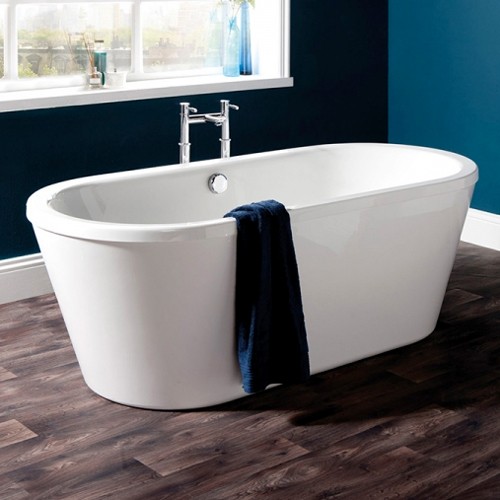 Larger image of Nuie Luxury Baths Pool Double Ended Freestanding Bath 1740x800mm.