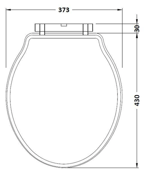 Technical image of Old London Furniture Ryther Soft Close Toilet Seat (Pistachio)
