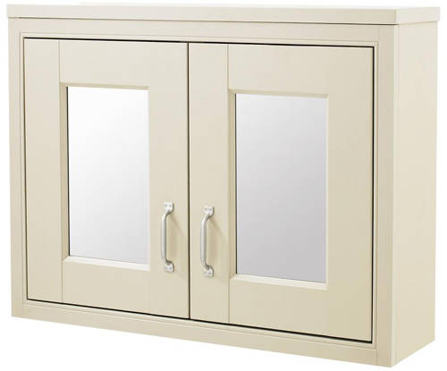 Larger image of Old London Furniture Mirror Cabinet 800x600mm (Ivory).