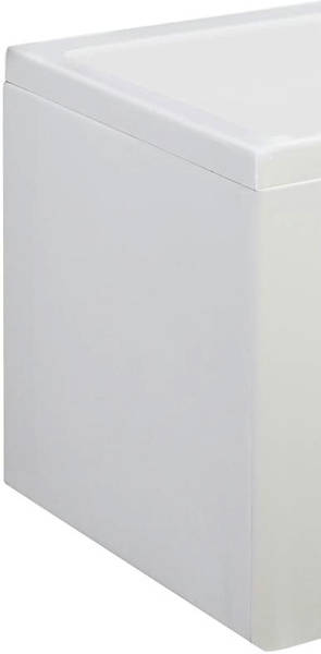 Nuie White Crown Bath Panels Square End Shower Bath Panel (, 700Mm).